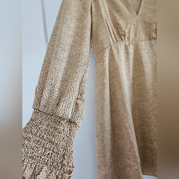 Gold Black Pockadotted Dress - Picture 5 of 5